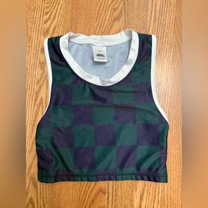 Salt Gypsy Checkered Crop Surf Top Size Small